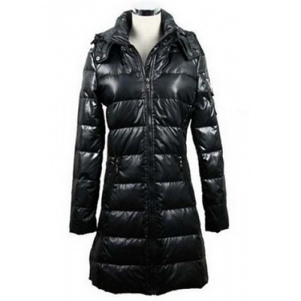 Moncler Simple nero Collare Mock lunga Cappotti uscita